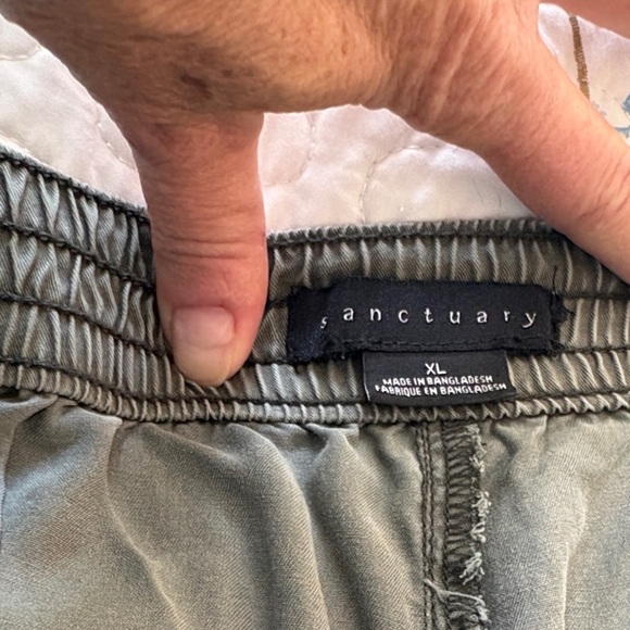 Sanctuary Women's Wide Leg Cargo Pants in Khaki Green Size XL Women’s - Picture 3 of 9